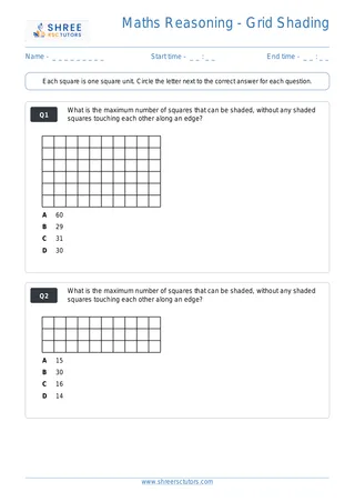 Maths Reasoning Gridshading Set5