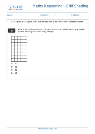 Maths Reasoning Gridshading Set7