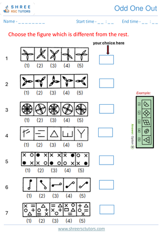 Odd One Out 11+ Non Verbal3