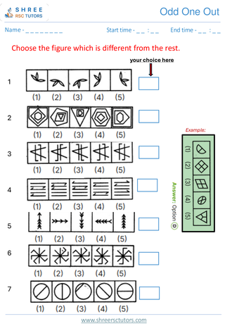 Odd One Out 11+ Non Verbal1