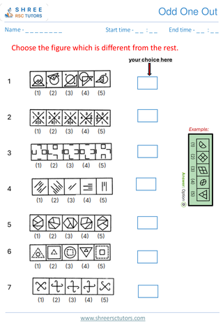 Odd One Out 11+ Non Verbal6