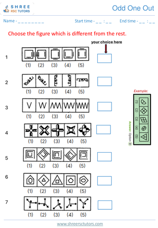 Odd One Out 11+ Non Verbal4
