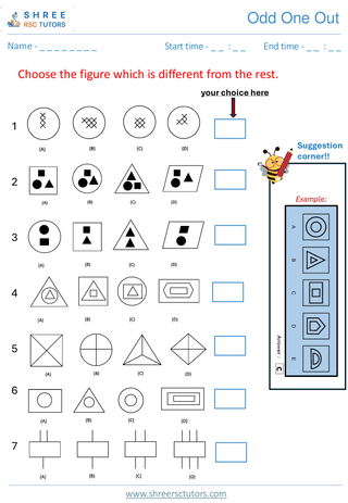 Odd One Out (Level 1)  11+ Non Verbal4