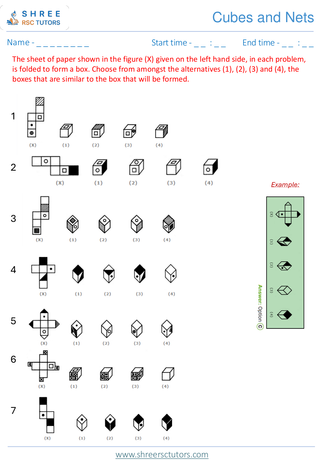 Cubes And Nets  11+ Non Verbal2