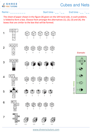 Cubes And Nets  11+ Non Verbal4