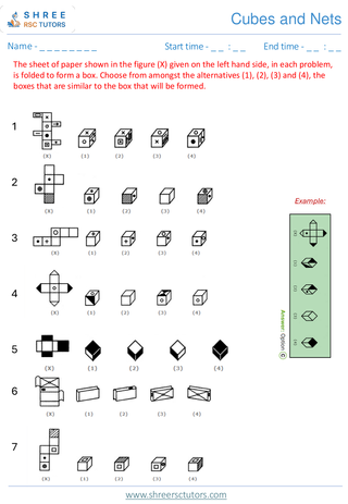 Cubes And Nets  11+ Non Verbal3