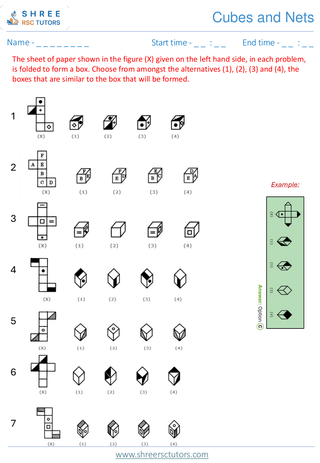 Cubes And Nets  11+ Non Verbal1