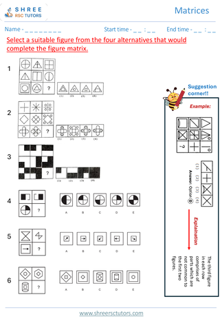 Matrices (Level 1)  11+ Non Verbal6