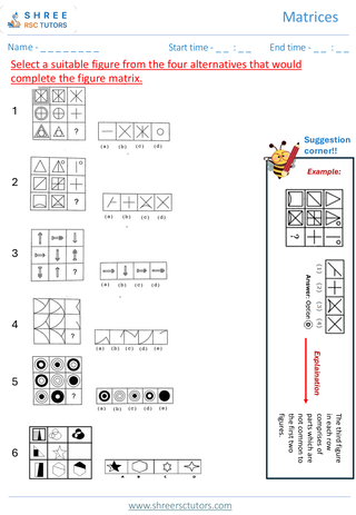 Matrices (Level 1)  11+ Non Verbal3