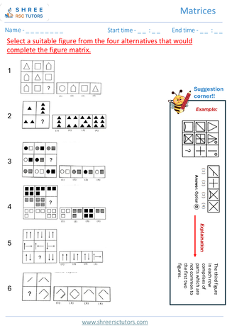 Matrices (Level 1)  11+ Non Verbal4