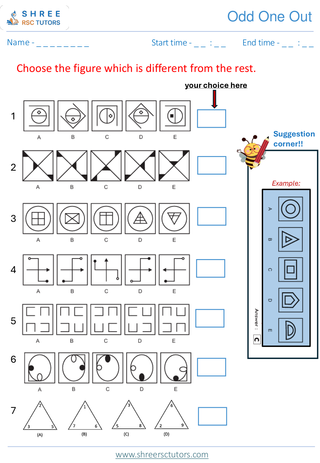 Odd One Out (Level 1)  11+ Non Verbal3