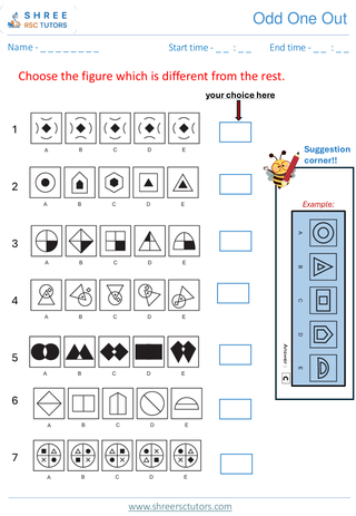 Odd One Out (Level 1)  11+ Non Verbal1