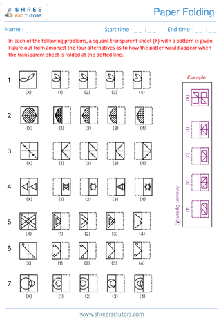 Paper Folding  11+ Non Verbal5