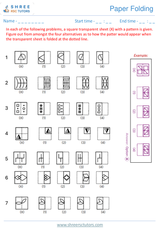 Paper Folding  11+ Non Verbal6