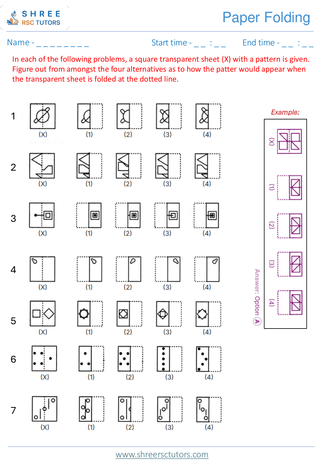 Paper Folding  11+ Non Verbal3