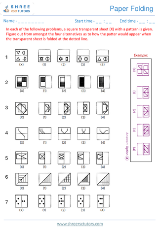 Paper Folding  11+ Non Verbal4