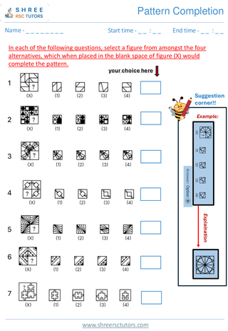 Pattern Completion  11+ Non Verbal4