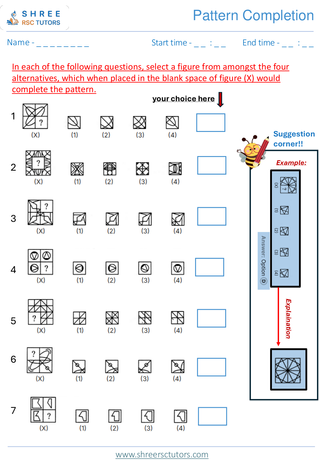 Pattern Completion  11+ Non Verbal6
