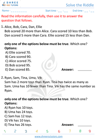 Worksheet 1