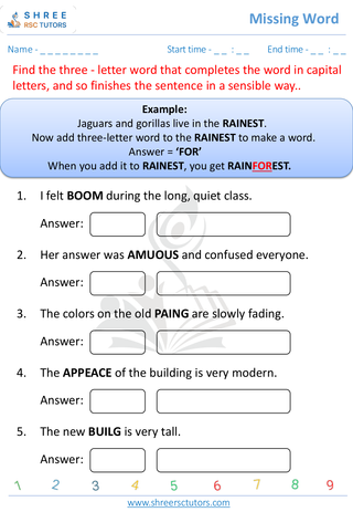 Worksheet 7
