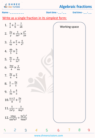 Algebraic Fractions  (4)
