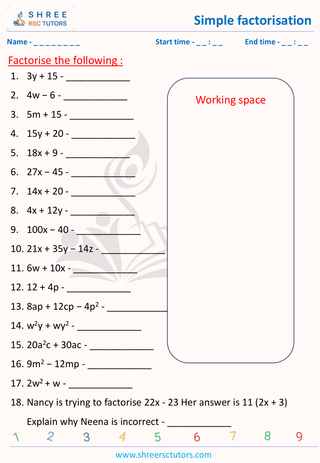 Simple Factorisation (1)