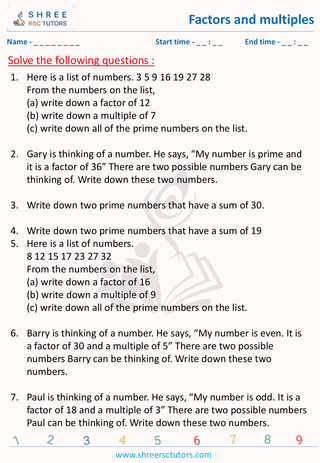 Factors And Multiples (5)