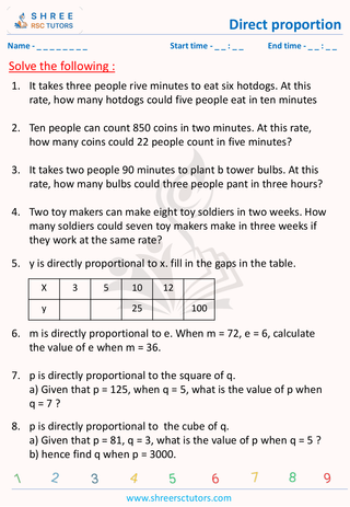 Direct Proportion (3)
