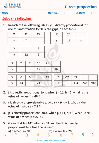 Direct Proportion (4)
