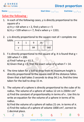 Direct Proportion (5)