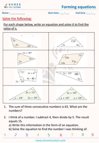 Forming Equations (3)