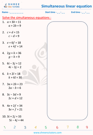 Simultaneous Linear Equation GCSE 3