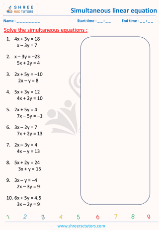 Simultaneous Linear Equation GCSE 1