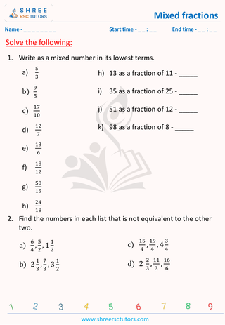 Mixed Fractions  (2)