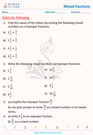 Mixed Fractions  (1)