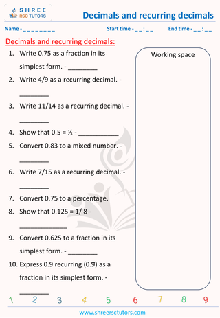 Decimals And Recurring Decimals (1)