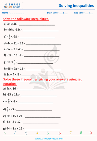 Solving Inequalities (4)