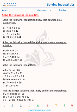 Solving Inequalities (3)