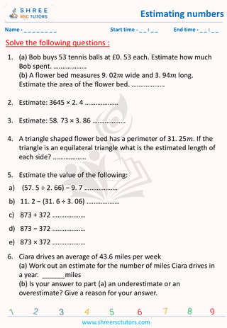 Estimating Numbers (2)