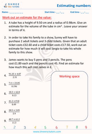 Estimating Numbers (1)