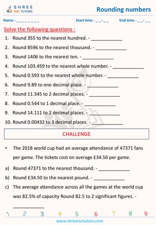Rounding Numbers (6)
