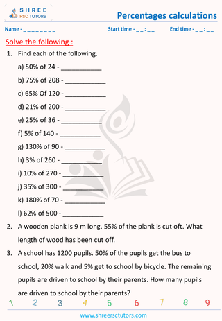Percentages Calculations (4)