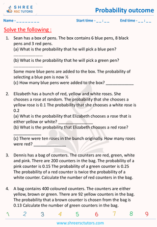 Probability Outcomes (4)
