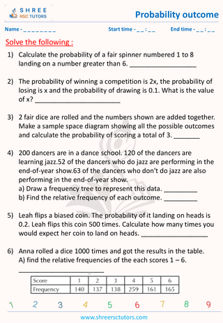 Probability Outcomes (1)