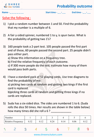 Probability Outcomes (2)