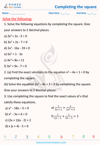 Completing The Square  (1)