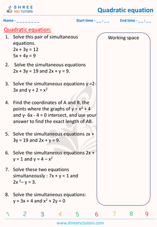 Quadritic Equations 1