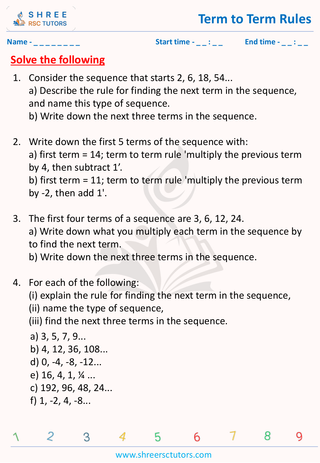 Term To Term Rules (3)