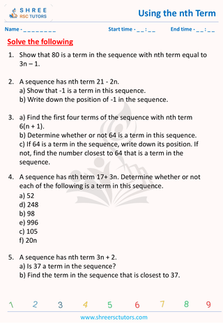 Using The Nth Term  (1)