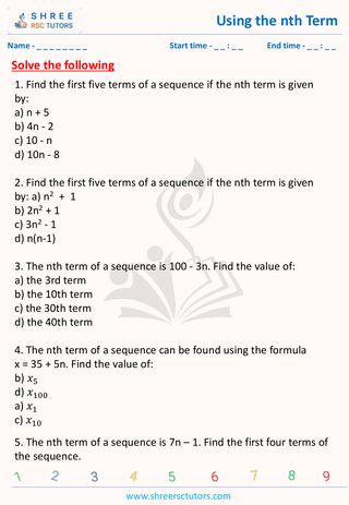 Using The Nth Term  (2)